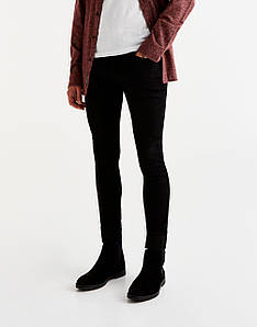 Джинси Pull and B — Чорного кольору класичні вузькі зі стрейчем (чоловічі джинси)