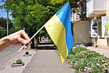 Прапорці України на паличці 23х14 см, фото 7