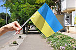 Прапорці України на паличці 23х14 см, фото 10