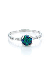 Каблучка срібна з опалом 1072-опз