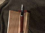 Пір'яна ручка в дерев'яному корпусі і пеналі, фото 2