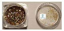 Блискітки, паєтки для нігтів золото