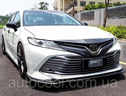 Спойлер переднього бампера (сплітер) Toyota Camry 2018+ г. Тойота Камри