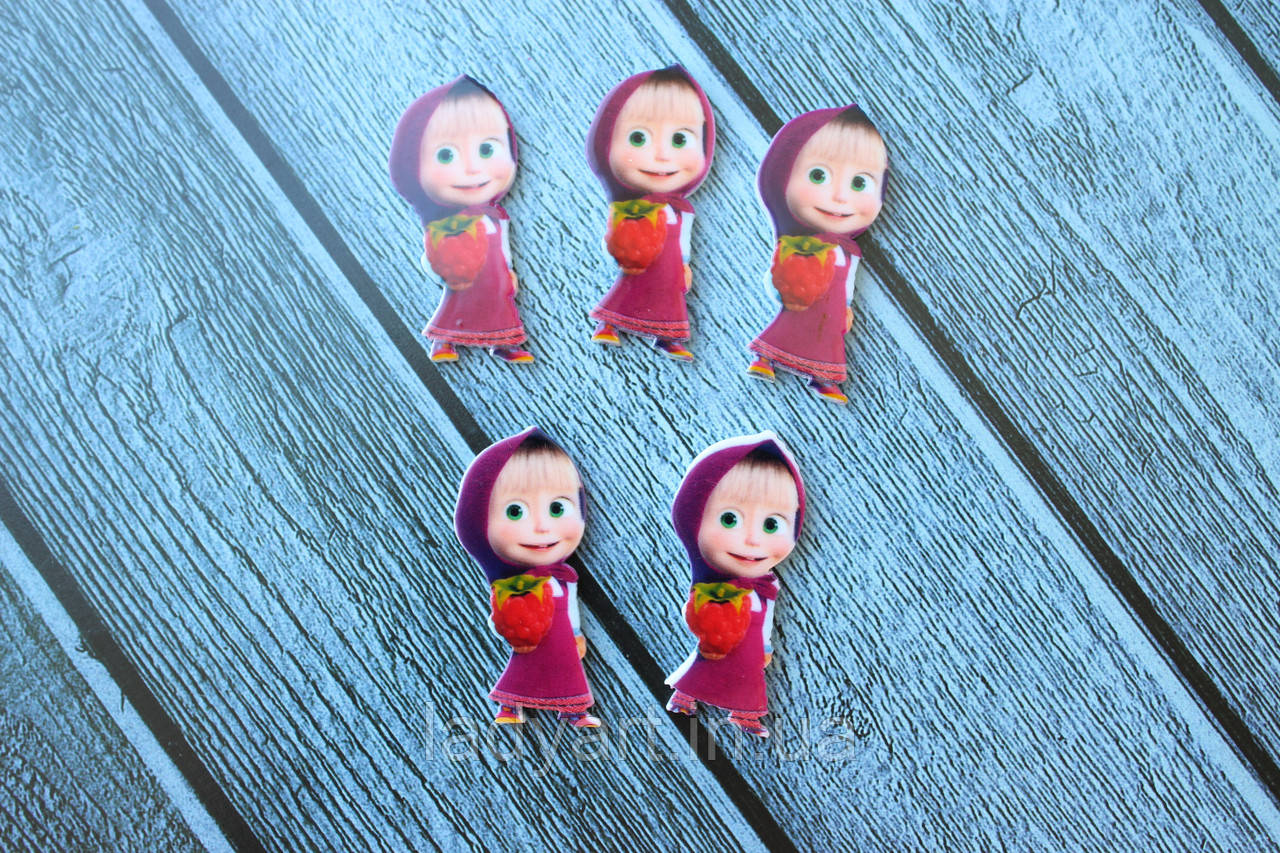 Кабошон "Маша з малиною нова" 3,5 х 2,5 см, 20 шт/уп. оптом, фото 1