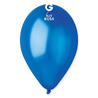 Латексные воздушные шарики 10" металлик 54 синий Gemar