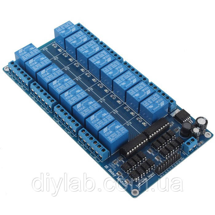 16-ти канальний модуль реле для Arduino, Raspberry Pi, STM32, AVR, фото 1
