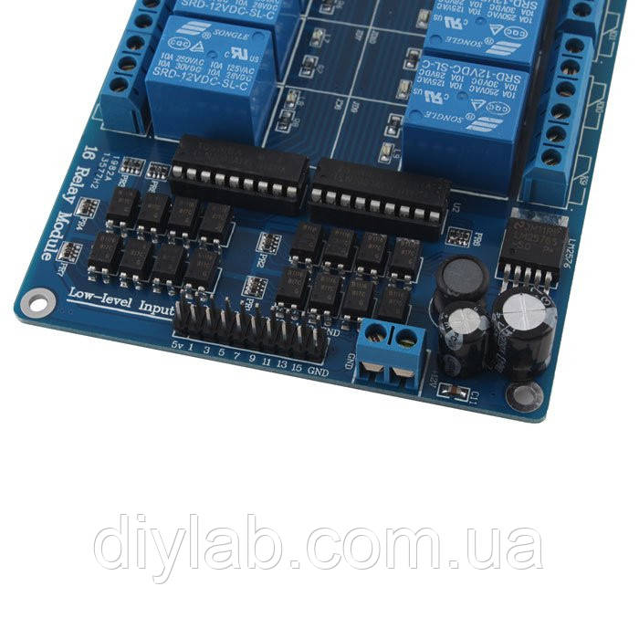 16-ти канальный модуль реле для Arduino, Raspberry Pi, STM32, AVR - фото 2 - id-p60809482