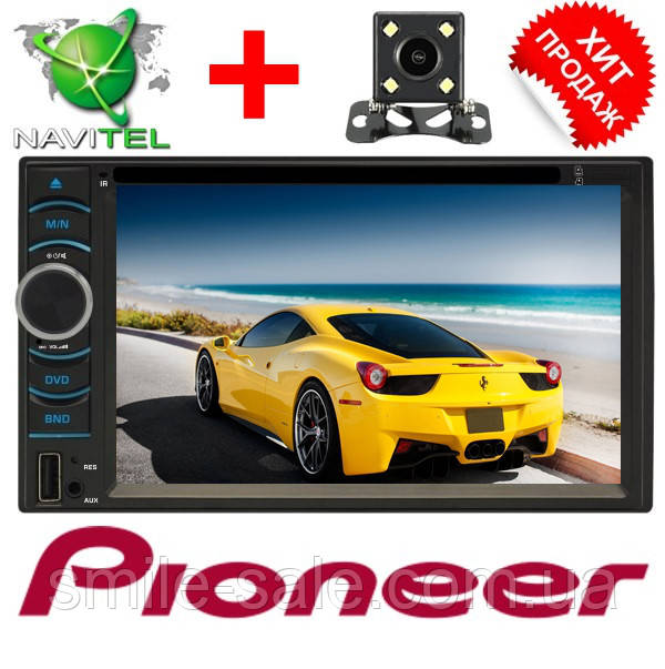 2din Автомагнітола Pioneer FY6116B DVD,GPS, WiFi + 4Ядра +Android 6 + КАМЕРА
