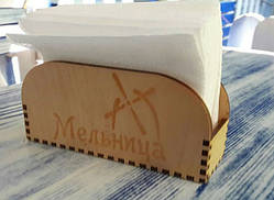 Серветниці з дерева з логотипом