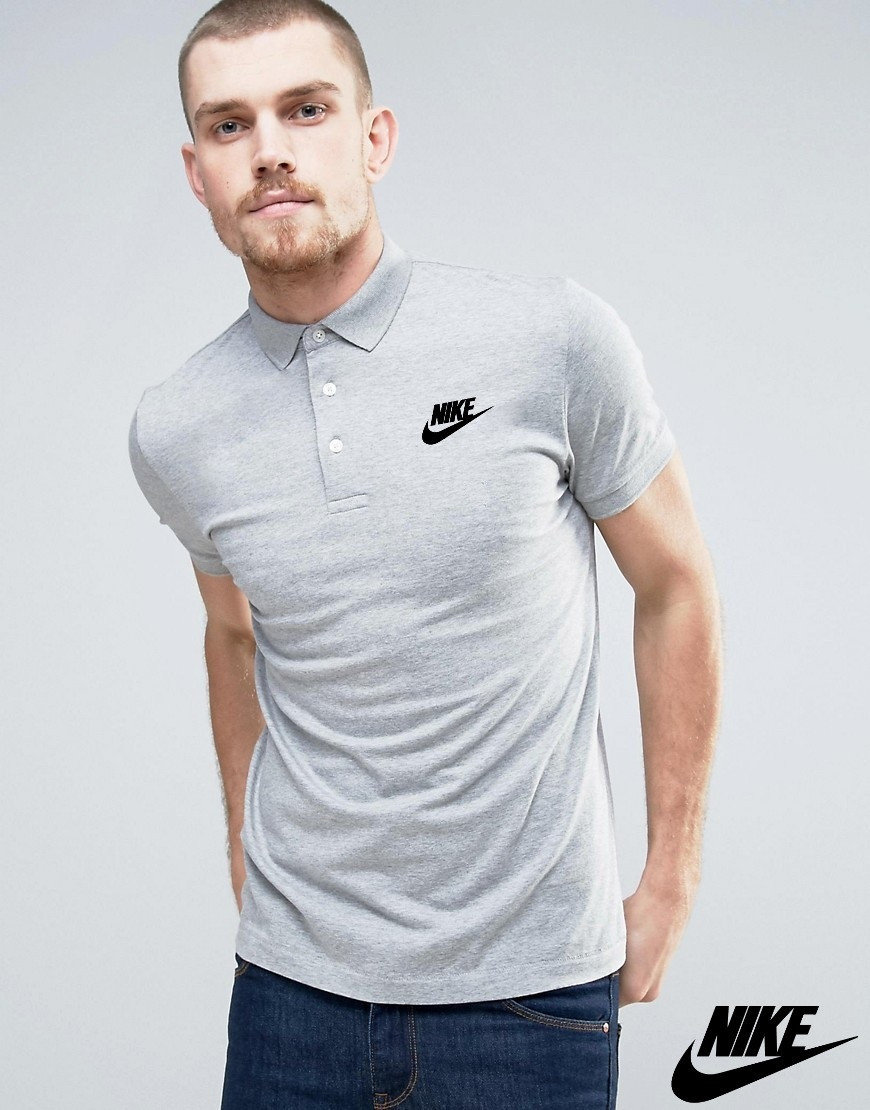Футболка Поло Nike | Серая тенниска Найк