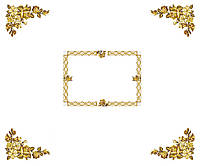 Схема для вышивки бисером Скатерть Золотые цветы