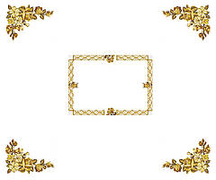 Схема для вышивки бисером Скатерть Золотые цветы