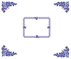 Схема для вишивки бісером Скатертину Гжель