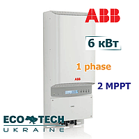 Інвертор ABB сонячний, мережевий PVI-6000-TL-OUTD-S (6 кВт, 1 фаза, 2 трекери)