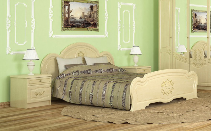 Ліжко Барокко 160х200 (береза тундра)