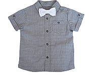 Рубашка с коротким рукавом для мальчика Ceremony 33569 серый 86-98
