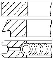 Комплект поршневых колец STD (1цил) Ducato/MasterII 2.5D/TD (прямоугол.) GOETZE ENGINE
