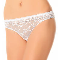 Труси трусики жіночі стринги білі мереживні прозорі Lormar Class 4 L 4 (L)