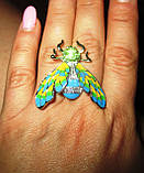 Гарненька брошка жовто-блакитний метелик від студії LadyStyle.Biz, фото 2