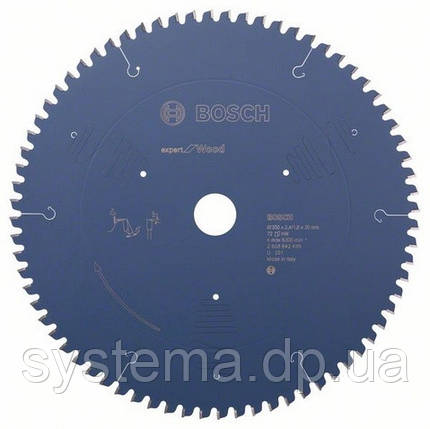 Expert for Wood Торц. пила 300x30x2.4/1.8 72T ATB neg, фото 2