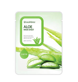 Зволожувальна тканинна маска з алое Seantree Aloe 100 Mask Sheet 20 ml