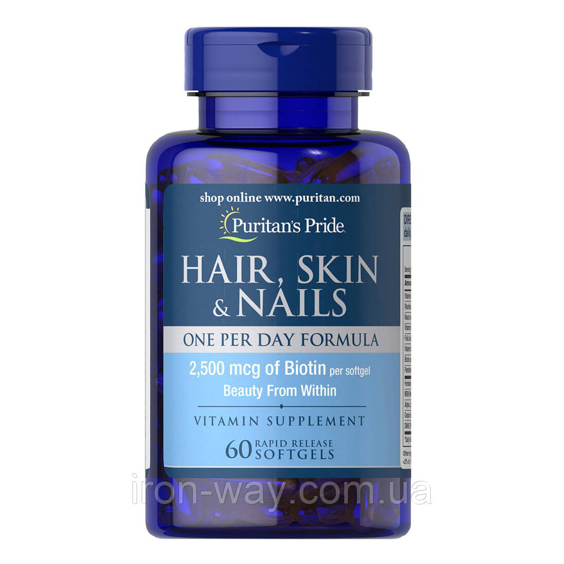 Puritan's Pride Hair Skin & Nails One Per Day Formula 60 softgela