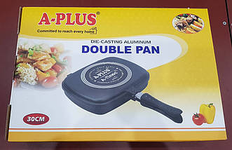 Сковорідка для гриля подвійна A-PLUS DOUBLE PAN (30 см), фото 2