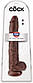 Фалоїмітатор KING COCK 14INCH COCK WITH BALLS BROWN, 35,5х6 см., фото 3