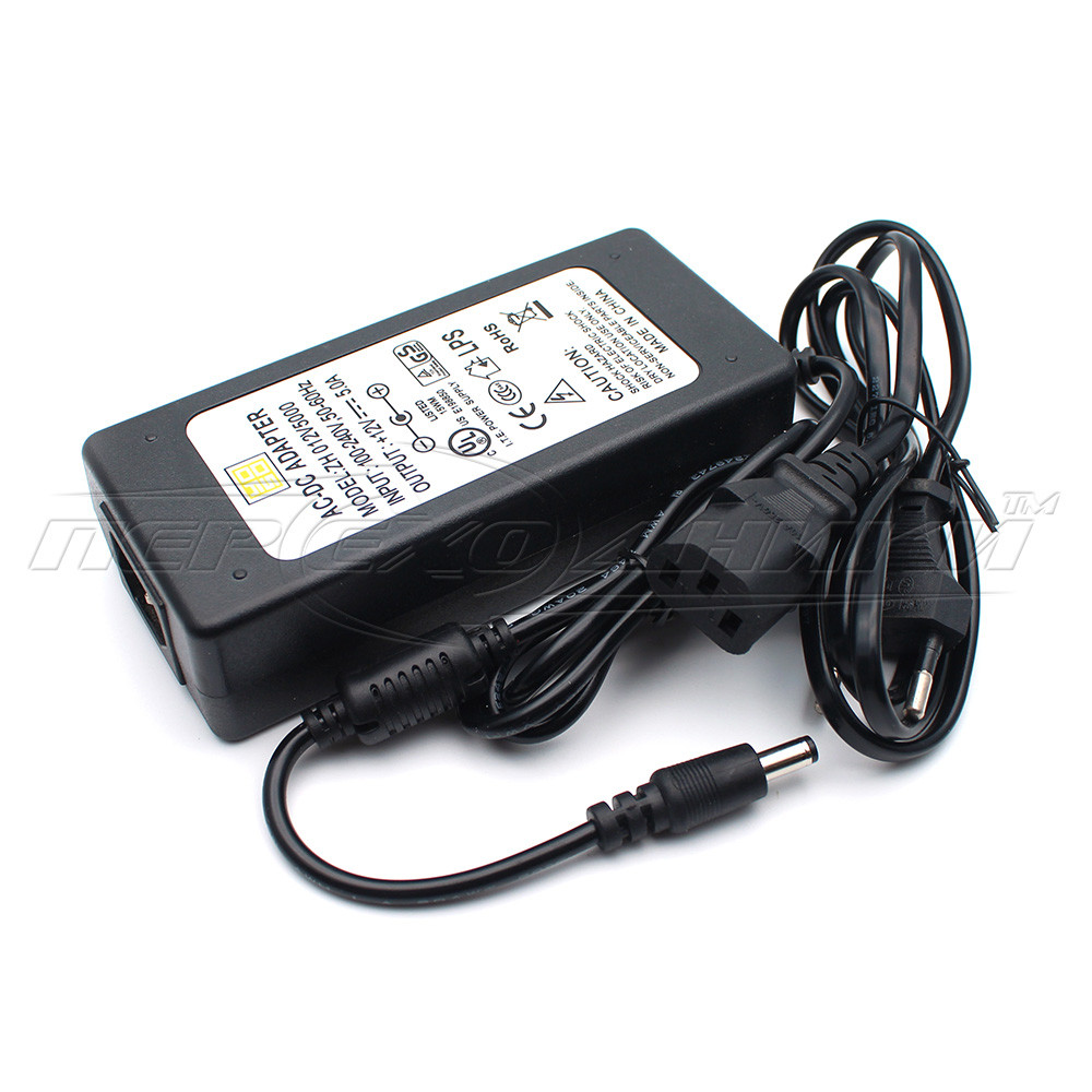 Імпульсний блок живлення 12 V 5 A (60 Вт), штекер 5.5х2.5 мм, 1.2 м