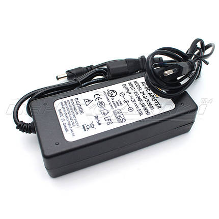 Імпульсний блок живлення 12 V 5 A (60 Вт), штекер 5.5х2.5 мм, 1.2 м, фото 2