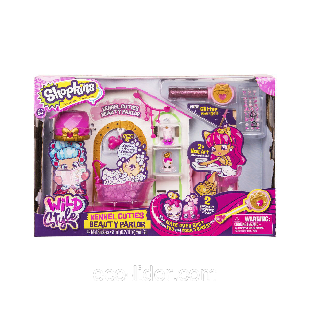 Ігровий набір SHOPKINS S9 серії "Wild style"-САЛОН КРАСИ (2 экскл. шопкинса, з аксесуарами для дівчаток