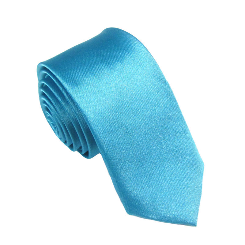 Краватка Atteks атласна блакитна вузька - 1208