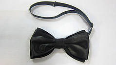 Краватка метелик Atteks чорна атласна - 1233