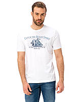 Біла чоловіча футболка LC Waikiki/ЛС Вайки з написом на грудях Catch the Ocean spirit