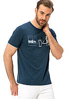 Синя чоловіча футболка LC Waikiki/ЛС Вайки з написом на грудях Istanbul