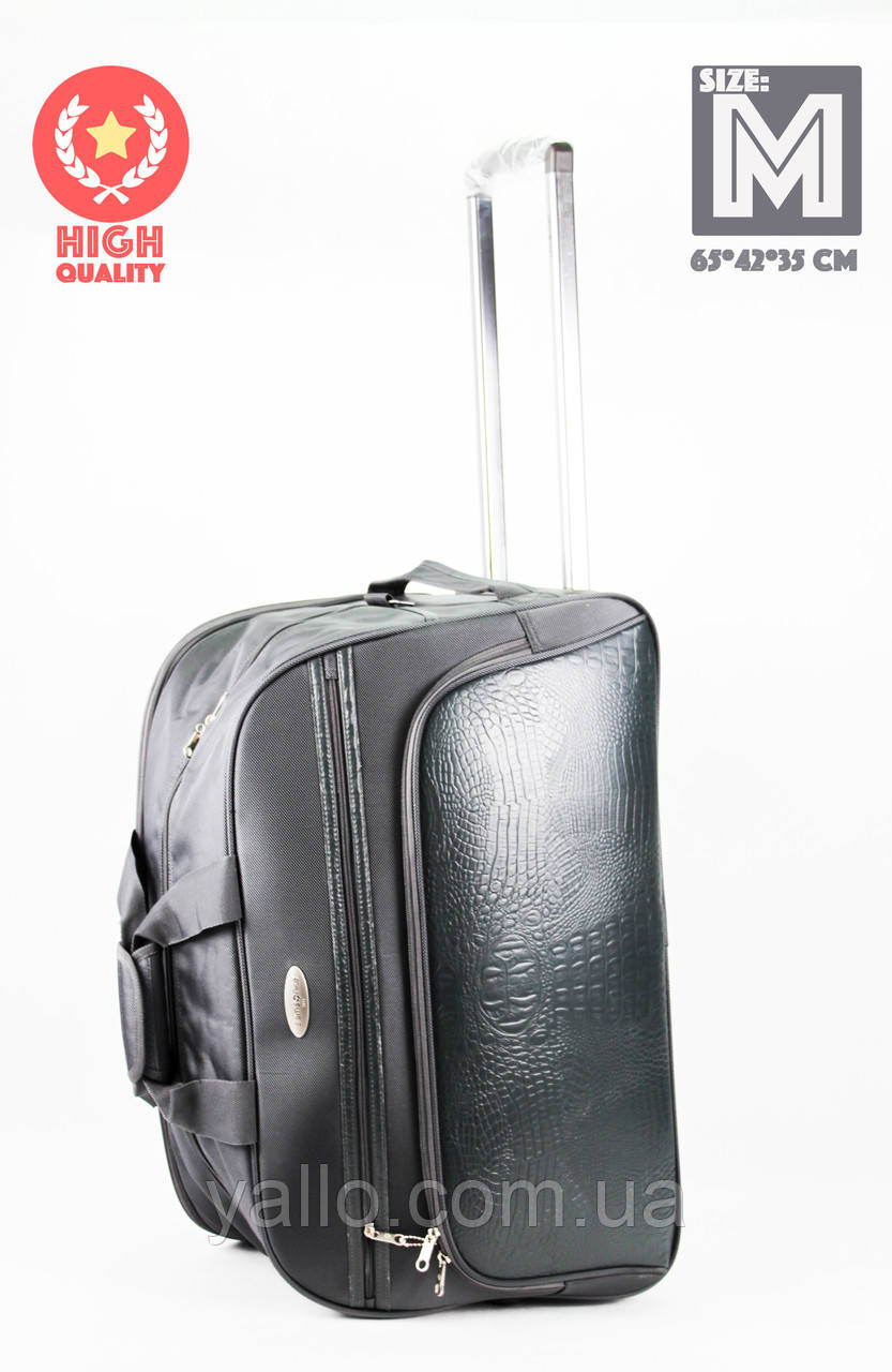 Сумка на коліщатці з цупкої Високозносостійкої тканини для дальніх поїздок. Середній Розмір, фото 1