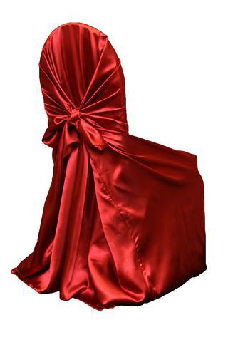 Чохол на стілець Atteks атласний універсальний весільний / банкетний червоний — 1305