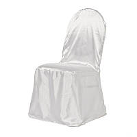 Чохол на стілець Atteks атласний весільний / банкетний білий — 1310