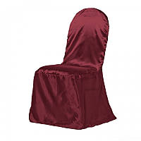 Чохол на стілець Atteks атласний весільний/вежентний бордовий — 1311
