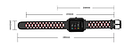 Силіконовий ремінець MiJobs Sport для Xiaomi Amazfit Bip / Lite / 20 мм Чорний / Червоний 1626P, фото 4