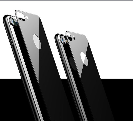 Защитное стекло 4D Metal Back для iPhone 8 Plus (на заднюю крышку)