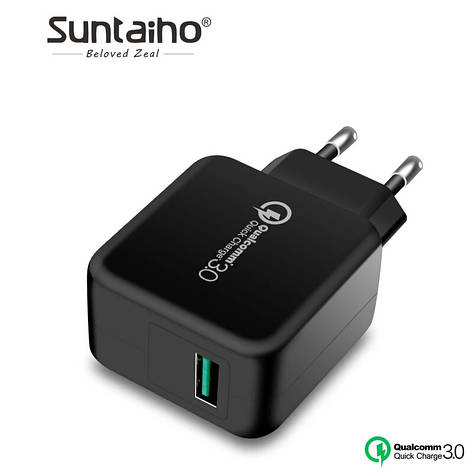 Універсальний зарядний пристрій Suntaiho HT-211Q3 Qualcomm Quick Charge 3.0 Швидке заряджання Black, фото 2