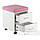 Дитяча тумба на 2 ящики з пуфом колір блакитний і рожевий, фото 4