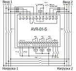 AVR-01-S 2 входа 2 нагрузки автомат включения резервного питания, фото 3