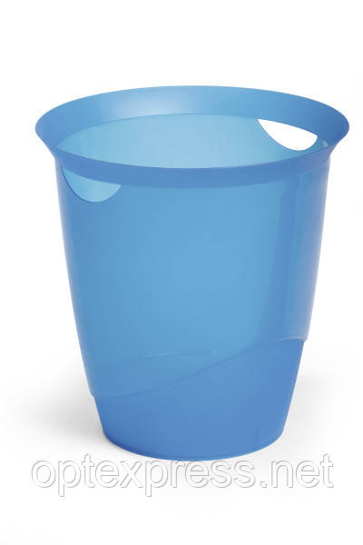 TREND відро для паперів 16л DURABLE прозоро-синє, фото 1
