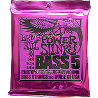 Струны Ernie Ball 2821 Power Bass 5-String 50-135