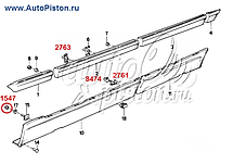 Кліпса кріплення внутрішнього оздоблення на БМВ, фото 5