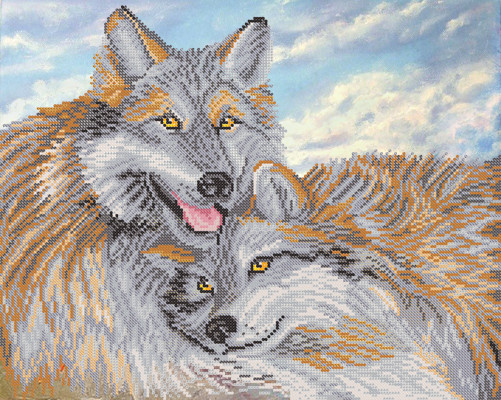 Схема для вишивання бісером на атласі Воляча пара