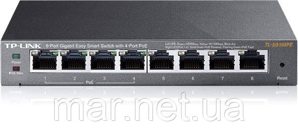 Комутатор TP-LINK TL-SG108PE 8xGE/4xPoE 65.2 W EasySmart, фото 1