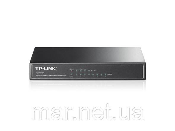 Комутатор TP-LINK TL-SF1008P 8xFE/PoE 65W, Некерований, Настільний